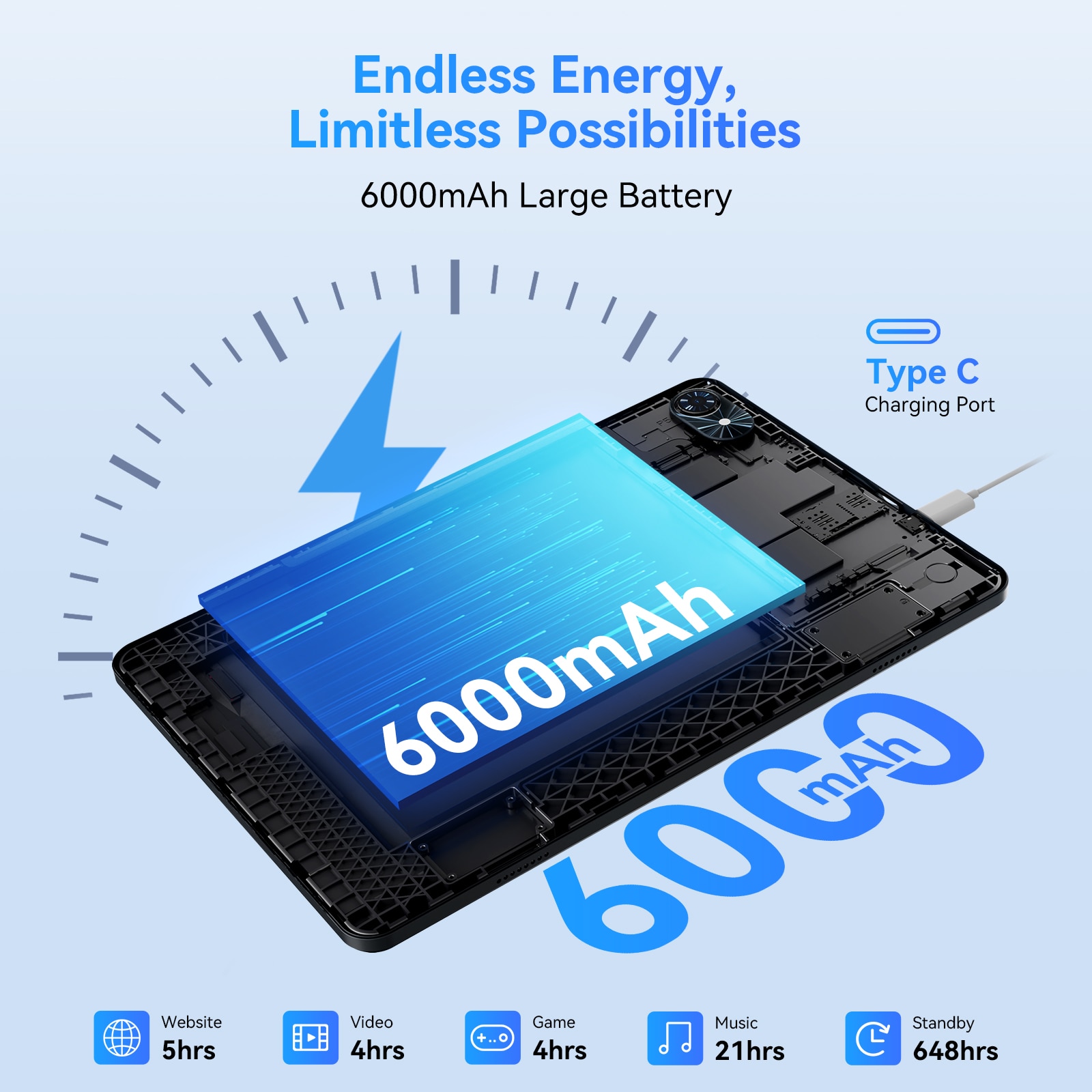 Tableta Blackview T80, 10.1 inch, Android 15, 5.0, WiFi 6, T310, 12GB Ram(4GB + 8GB extensibili), 800×1280, 64GB ROM, Expandabil 1TB, 6000mAh, Gri