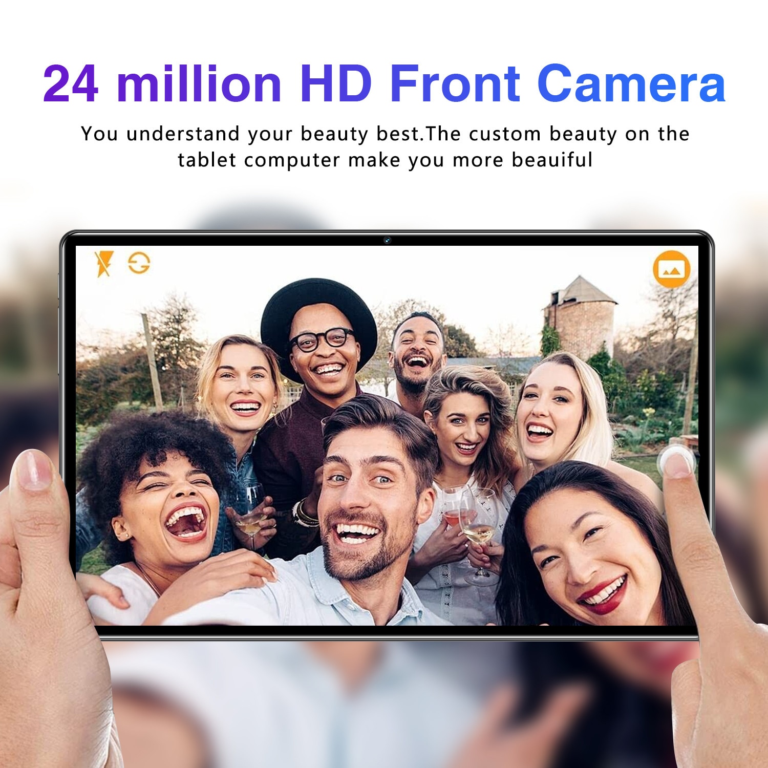 Tableta 10.1 inci, MUMOYAN, Android 13, 12GB RAM, 128GB ROM, 1280x800 IPS, Camera dubla, 6000mAh, portocaliu, 1280 x 800 Cu SIM 10.1 inch 128 GB