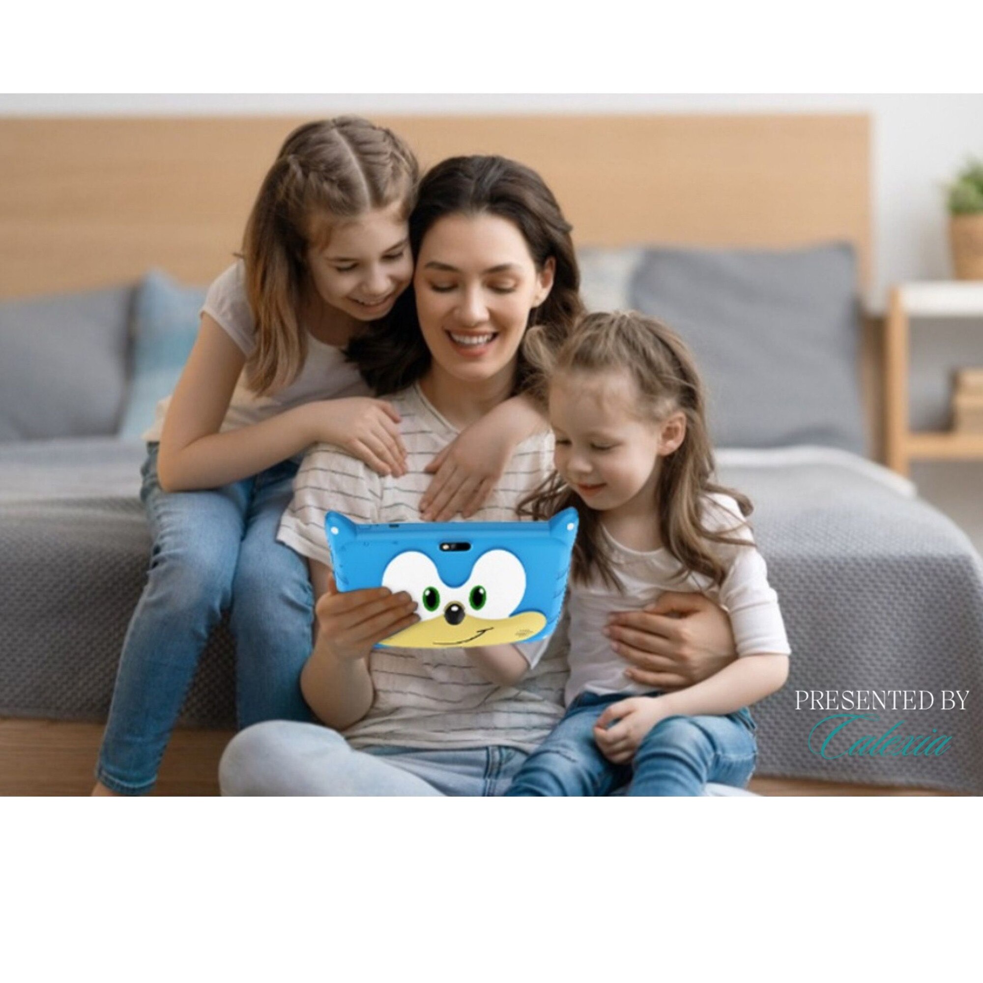 Tableta Educationala pentru Copii 7 Inch e-Wantay®, Android, Sonic, 3-12 ani, 2GB RAM, 32GB ROM, Camera Foto Dubla, Bluetooth, WiFi, Carcasa Rezistenta, Folie de Protectie + Stilou + 5 Jucarii Educationale, Albastra
