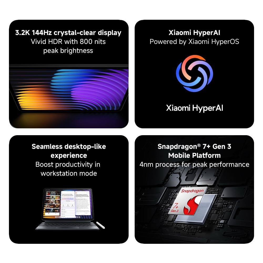 Tableta Xiaomi Pad 7, 11 "2", HyperAI, 12GB RAM, 256GB, albastru