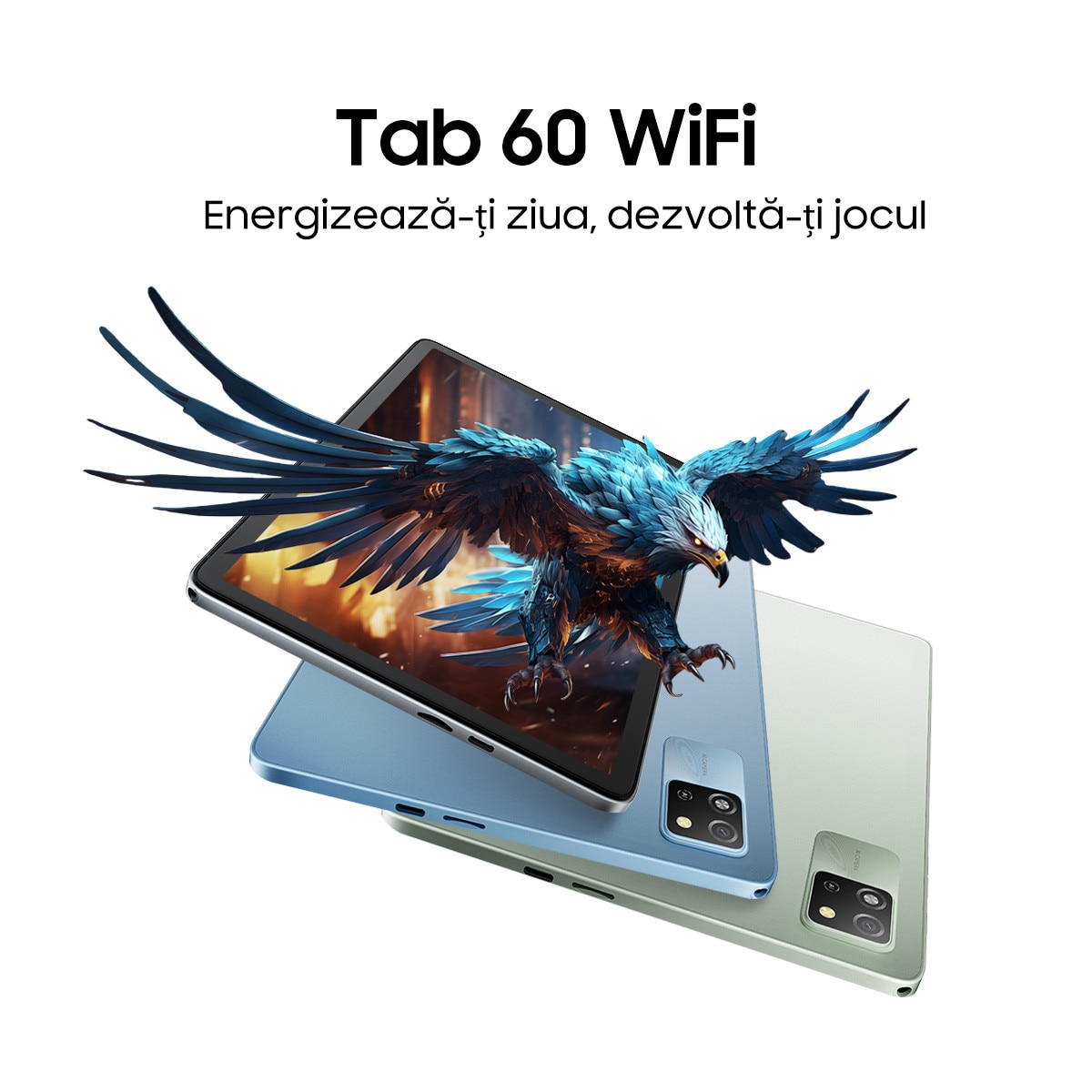 Tableta Blackview Tab 60 WiFi, 10.1 inch, Android 14, 60Hz, 800x1280, WIFI6(2.4G+5G), 12GB Ram(4GB + 8GB extensibili), 128GB ROM, Bluetooth 5.3, 5100mAh, Gri