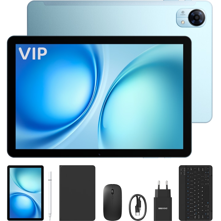 Tableta Doogee Tab G5 VIP, 4G SIM, Wi-Fi, 10.1-inch 120Hz, Octa-Core, 20GB RAM, 128GB, Camera 8MP + 5MP, GPS, Stereo Speakers, Android 16, Blue