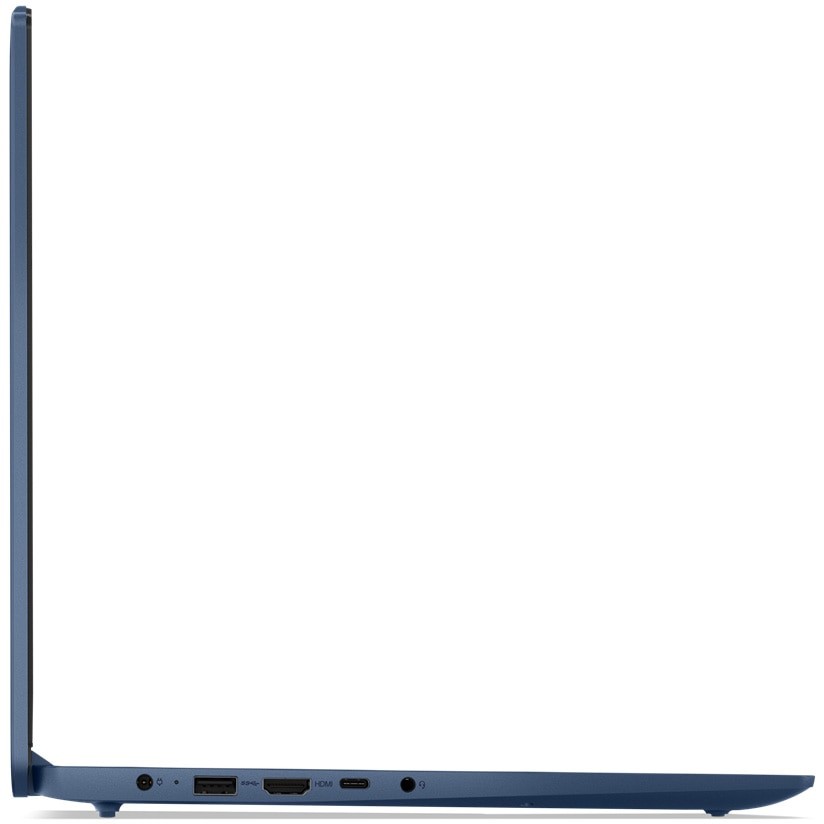 Laptop Lenovo IdeaPad Slim 3 15IRU8 cu procesor Intel® Processor U300 pana la 4.4GHz, 15.6" Full HD, 4GB LPDDR5, 128GB SSD, Intel® UHD Graphics, Windows 11 Home in S mode, Abyss Blue