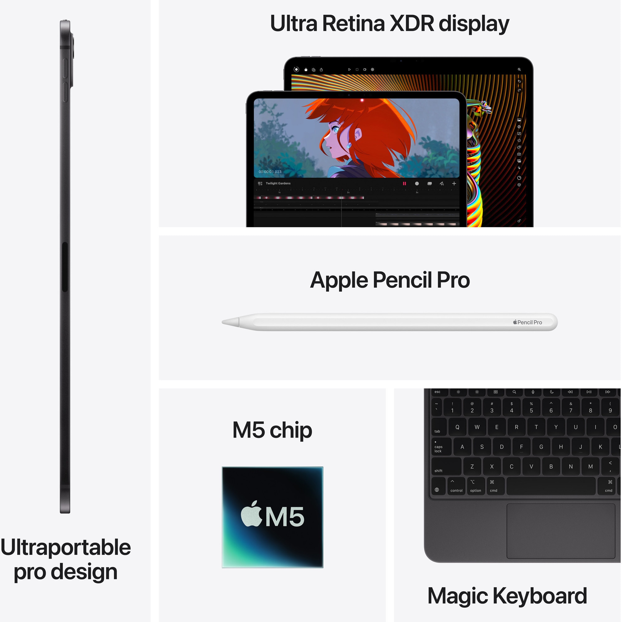 Apple iPad Pro 11, M5, 1TB, Nano Texture Glass, Wi-Fi, SPACE BLACK