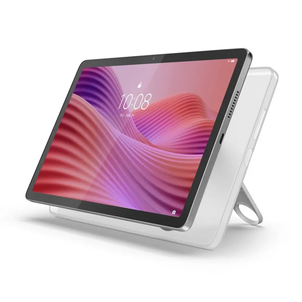 Tableta Lenovo Tab TB311XU LTE, Procesor Mediatek Helio G85 Octa-Core 1.8GHz, Ecran TFT LCD 10.1", 4GB RAM, 64GB Flash, 8MP, Wi-Fi 5, Bluetooth, 4G, Android 14 + Husa Clear Case Gri