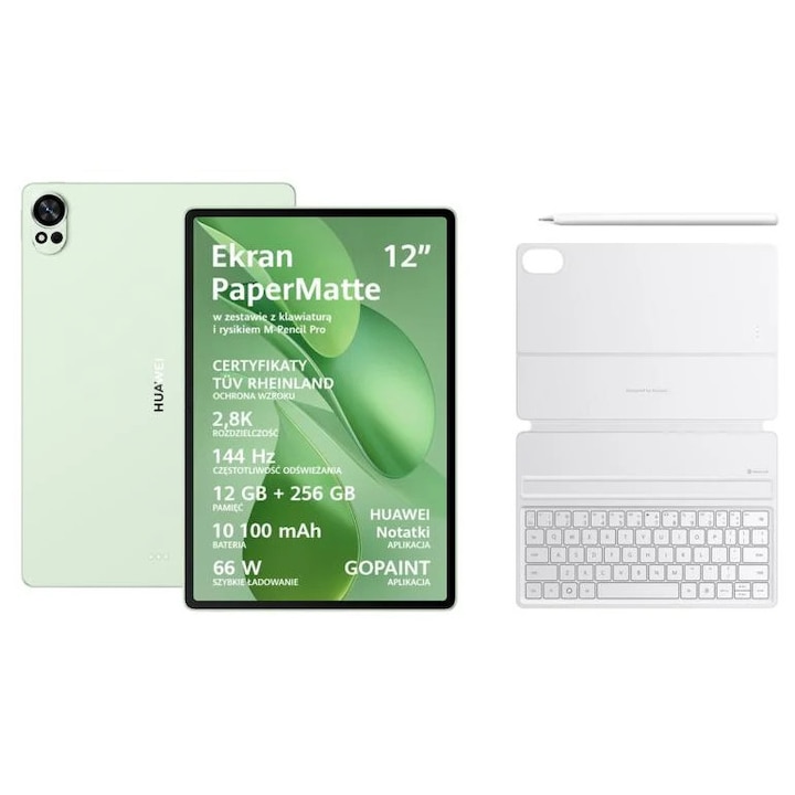 Tableta Huawei MatePad 12X, 12GB, 256GB, verde, set cu Smart Magnetic Keyboard si M-Pencil