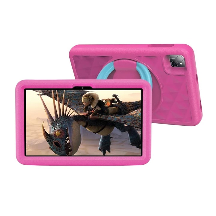 Tableta Vasoun P30HKIDS, 10 inchi, Octa Core, 128 GB, 12 GB RAM, roz
