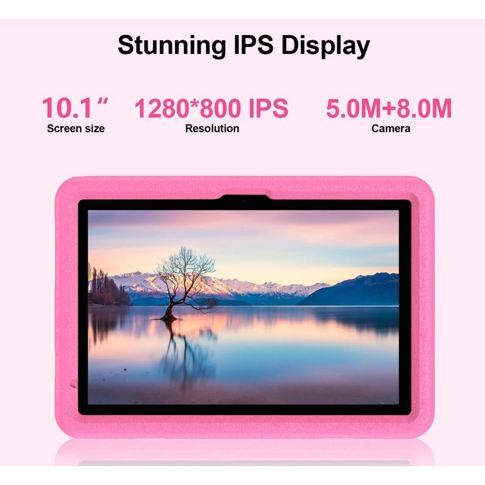 Tableta Vasoun P30HKIDS, 10 inchi, Octa Core, 128 GB, 12 GB RAM, roz
