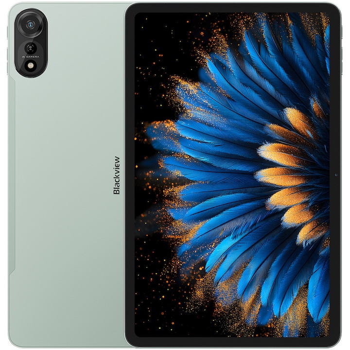 Tableta Blackview MEGA2, 12", 12GB RAM, 256GB Flash, 16MP+8MP, Stylus, Face Unlock, Verde