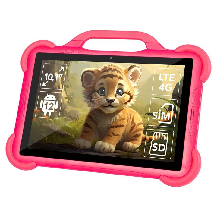 Tableta Kids TAB 10 4G Blow 4GB 64GB + Case Roz