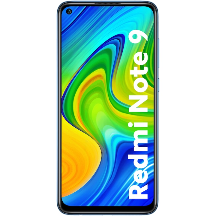 Telefon mobil Xiaomi Redmi Note 9, Dual SIM, 128GB, 4G, Midnight Grey