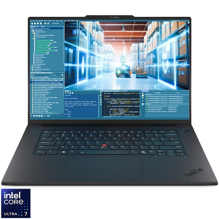 Laptop Lenovo ThinkPad P1 Gen 8; 16" 3.2K, Tandem OLED 600nits Anti-glare/Anti-reflection, 100% DCI-P3, 40-120Hz, DisplayHDR™ 600, Dolby Vision®, Eyesafe®, Intel® Core Ultra 7 265H