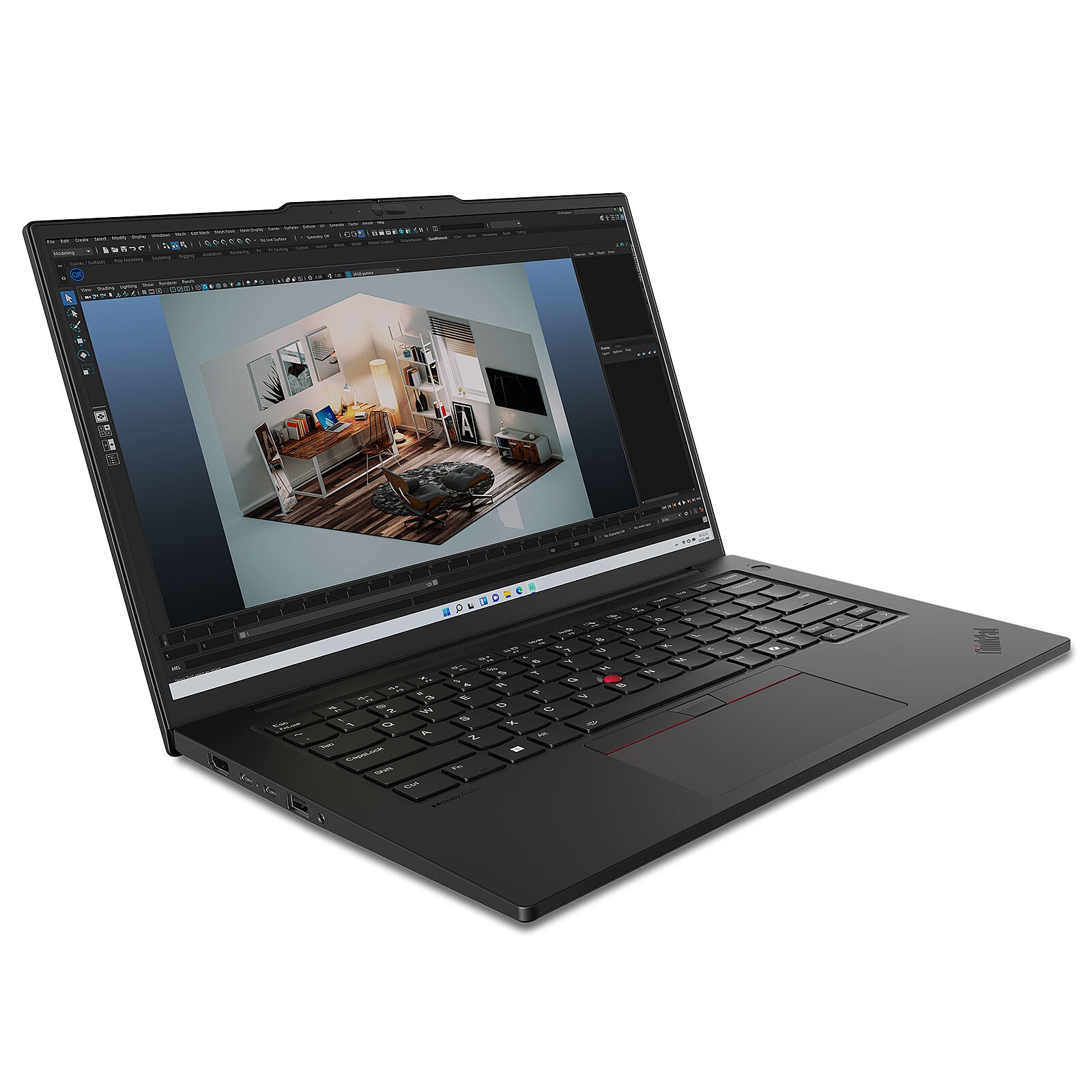 Laptop Lenovo ThinkPad P14s Gen 5 (Intel), 14" WUXGA 1920x1200 IPS 300nits, Intel Core Ultra 7 155H 16-core, 48 GB DDR5, 1TB SSD m2 PCIe, NVIDIA RTX 500 Ada Generation 4GB GDDR6, Windows 11 Pro, Aluminium Case 1.61kg Black