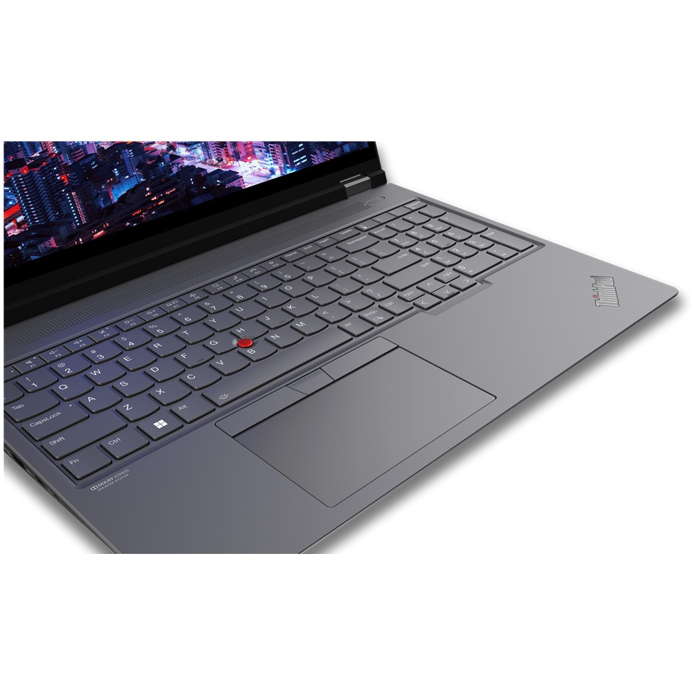 Laptop Lenovo ThinkPad P16 Gen 2 cu procesor Intel® Core i9-13980HX pana la 5.6GHz, 16" WQXGA, IPS, 165Hz, 32GB DDR5 RAM, 1TB SSD, NVIDIA® RTX 5000 16GB GDDR6, Windows® 11 Pro, Storm Grey, 3y on-site Premium Care