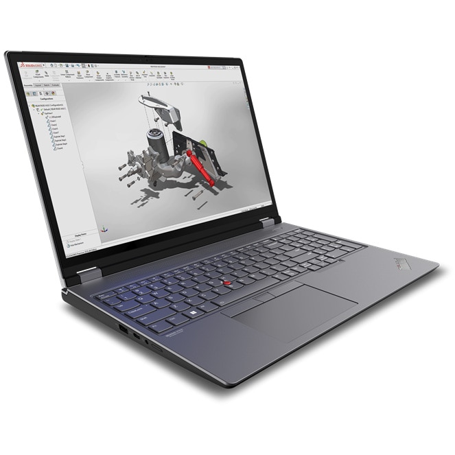 Laptop Lenovo ThinkPad P16 Gen 2 cu procesor Intel® Core i9-13980HX pana la 5.6GHz, 16" WQXGA, IPS, 165Hz, 32GB DDR5 RAM, 1TB SSD, NVIDIA® RTX 5000 16GB GDDR6, Windows® 11 Pro, Storm Grey, 3y on-site Premium Care