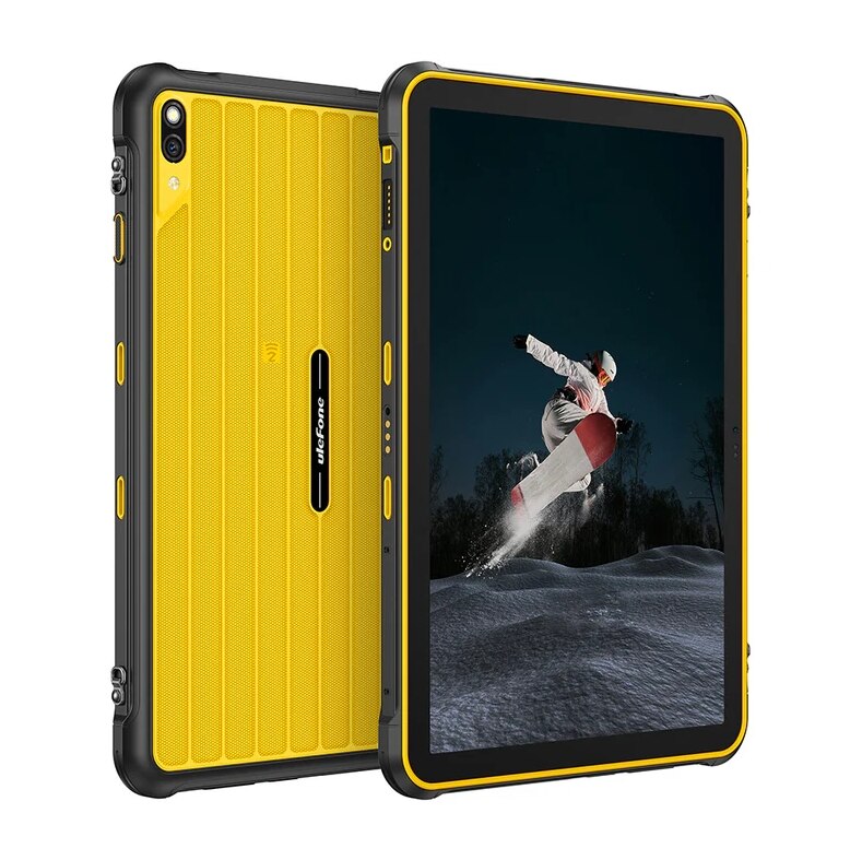 Tableta Ulefone RugKing Pad 2 Pro, Procesor Unisoc T7250, Ecran HD+ 90Hz 10.1", 8GB RAM, 256GB Flash, 48MP, GPS, 4G, NFC, Android Galben