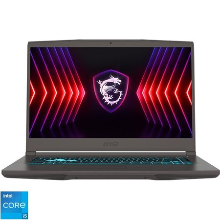 Laptop Gaming MSI Thin 15 B12VE cu procesor Intel® Core™ i5-12450H pana la 4.4GHz, 15.6'', IPS, Full HD, 144Hz, 16GB DDR4 RAM, 1TB SSD, NVIDIA GeForce RTX 4050 6GB GDDR6, No OS, Cosmos Gray