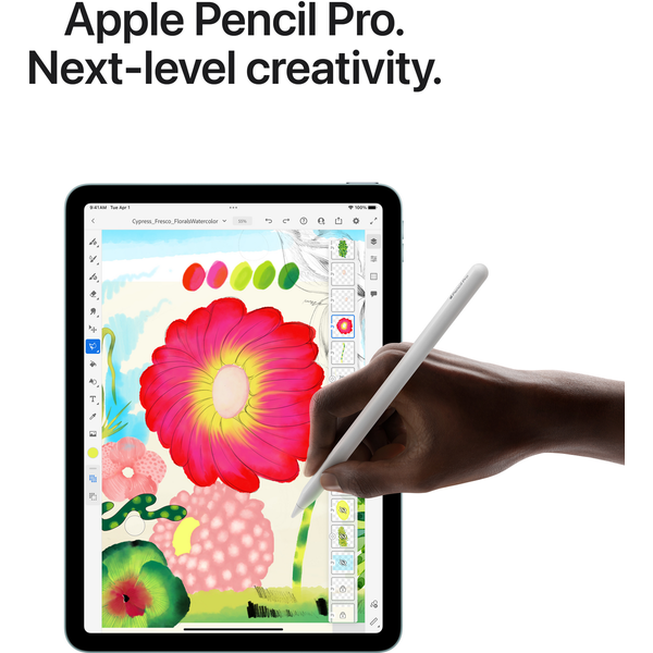 Tableta Apple iPad Air 13 M3, Procesor Apple M3 Octa-Core, Liquid Retina IPS 13", 8GB RAM, 256GB Flash, Camera 12MP, Wi-Fi, Bluetooth, iPadOS (Albastru)