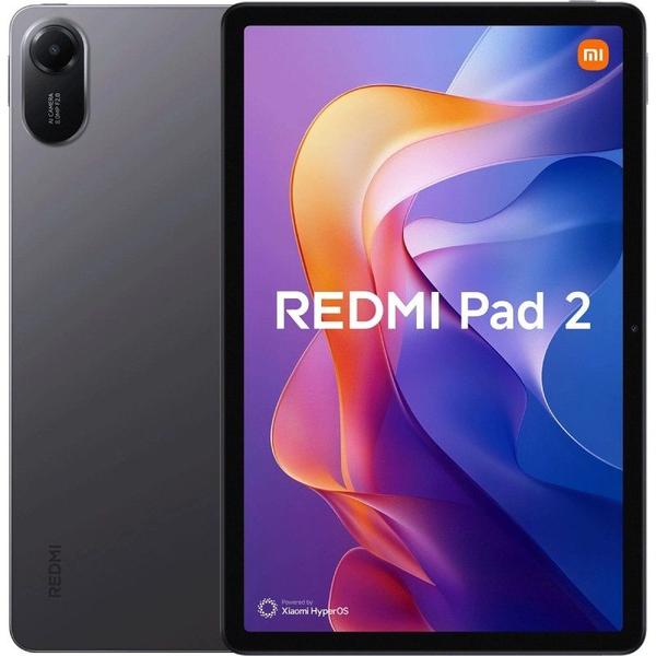 Tableta Xiaomi Redmi Pad 2, Procesor MediaTek Helio G100-Ultra, Ecran 11", 4GB RAM, 128GB Flash, 8MP, WiFi, Bluetooth + Husa Book Cover (Gri)
