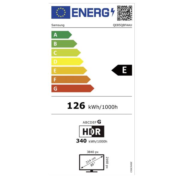Televizor QLED Samsung 216 cm (85") QE85Q8FAA, Ultra HD 4K, Vision AI, Smart TV, WiFi, CI+
