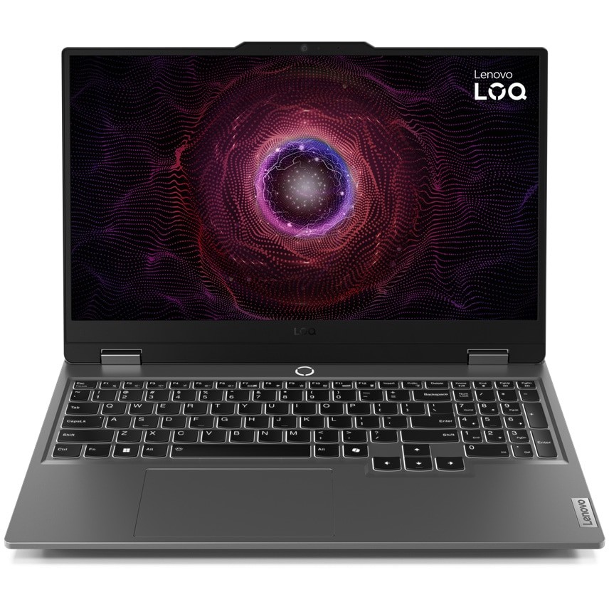 Laptop Gaming Lenovo LOQ 15ARP9 cu procesor AMD Ryzen™ 5 7235HS pana la 4.2GHz, 15.6" Full HD, IPS, 144Hz, 16GB DDR5, 512GB SSD, NVIDIA® GeForce RTX™ 3050 6GB GDDR6, No OS, Luna Grey