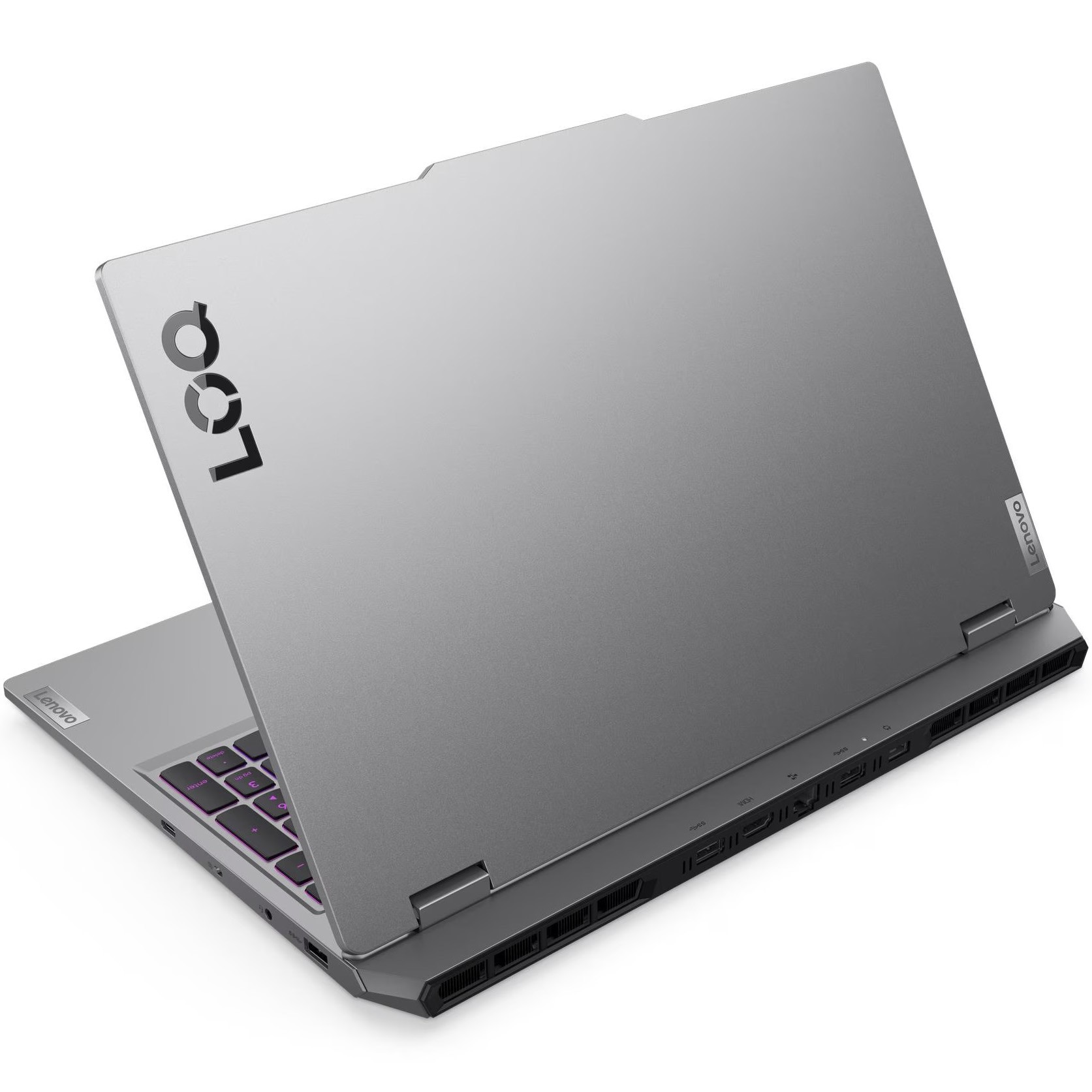 Laptop Gaming Lenovo LOQ 15IRX10 cu procesor Intel® Core™ i7-14700HX pana la 3.9GHz, 15.6''. Full HD, 32GB LPDDR5x RAM, 1TB SSD, NVIDIA® GeForce RTX™ 5050 8GB GDDR7, No OS, Luna Grey