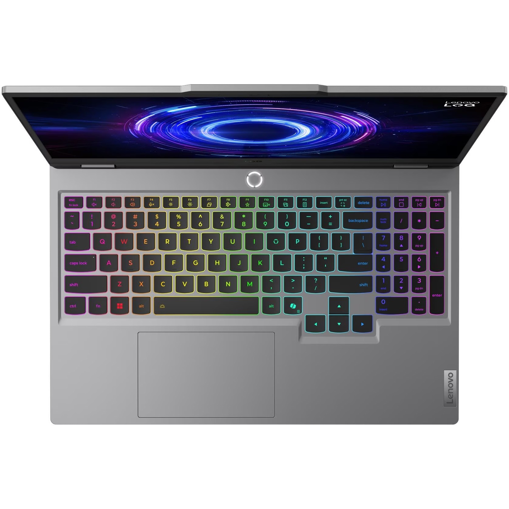 Laptop Gaming Lenovo LOQ 15IRX10 cu procesor Intel® Core™ i7-14700HX pana la 3.9GHz, 15.6''. Full HD, 32GB LPDDR5x RAM, 1TB SSD, NVIDIA® GeForce RTX™ 5050 8GB GDDR7, No OS, Luna Grey