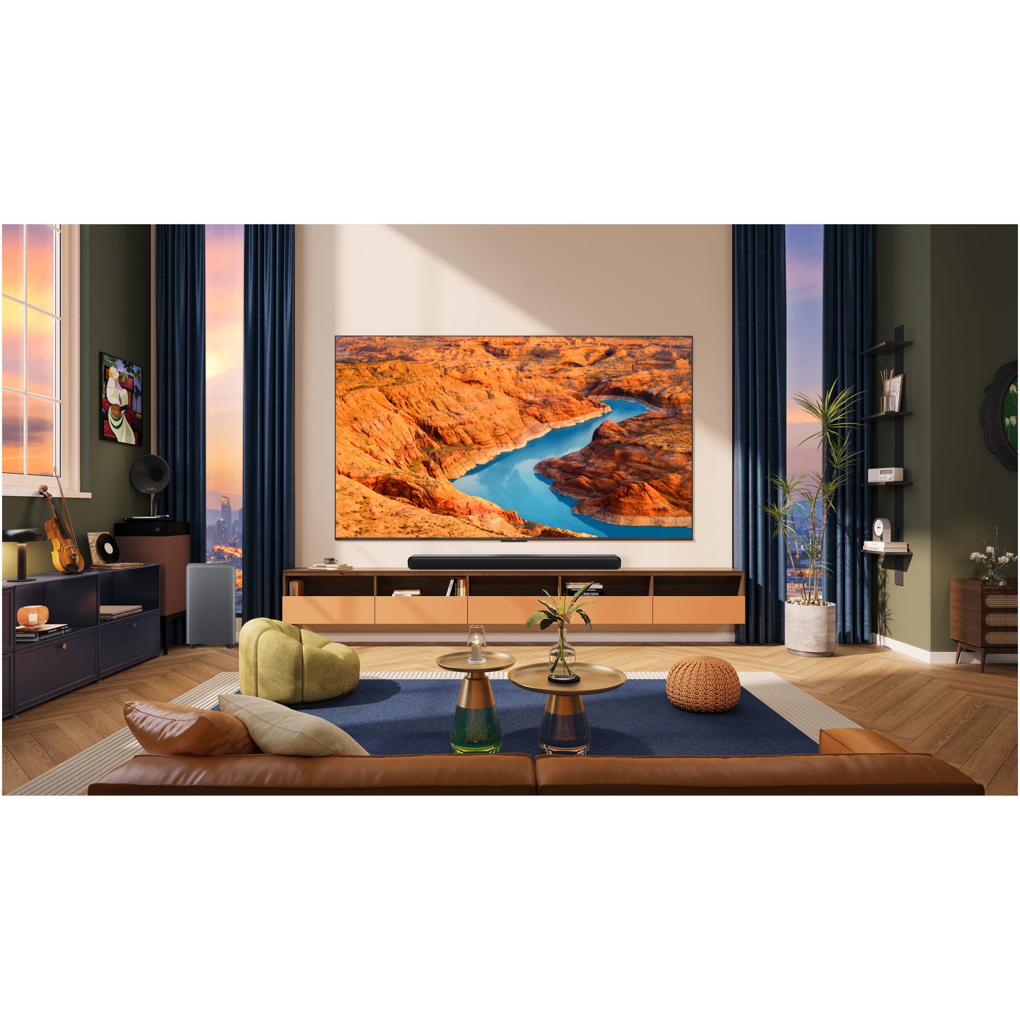 Soundbar TCL S55H, 2.1, 220W, Bluetooth 5.2, Dolby Atmos & DTS-Virtual:X, HDMI eARC, Subwoofer Wireless, Negru