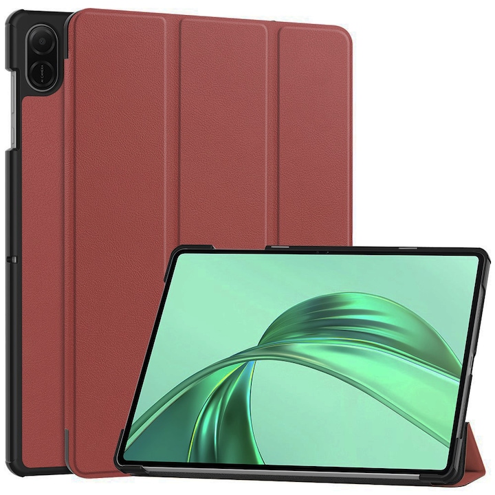 Husa pentru Honor Pad X8a tip stand functie sleep/wake-up si inchidere magnetica, protectie 360 - rosu inchis