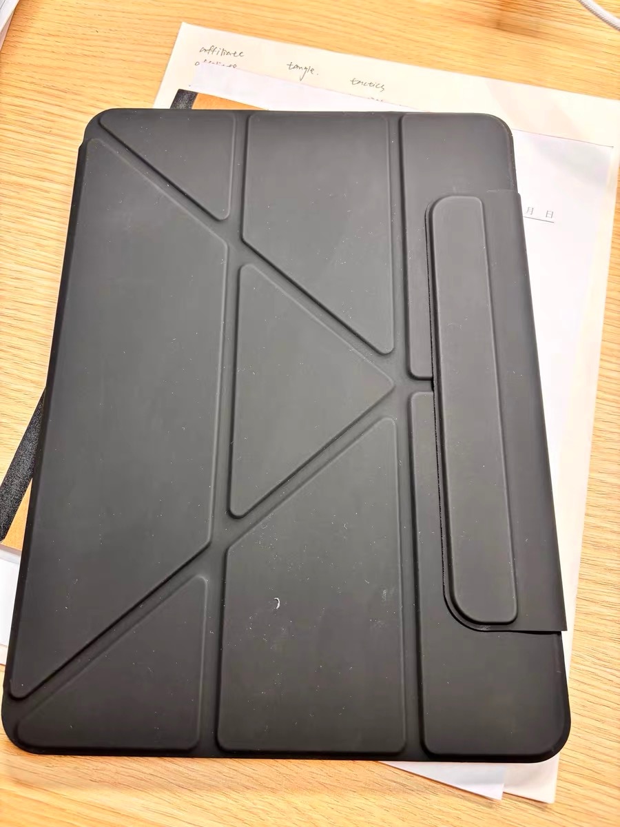 Husa 360 Smart Cover compatibila cu iPad Air 11" 2024/ 2025 M2, M3, Spate detasabil, Pencil Slot Rebound, Wake-Sleep, Camera Protection, Roz/Transparent