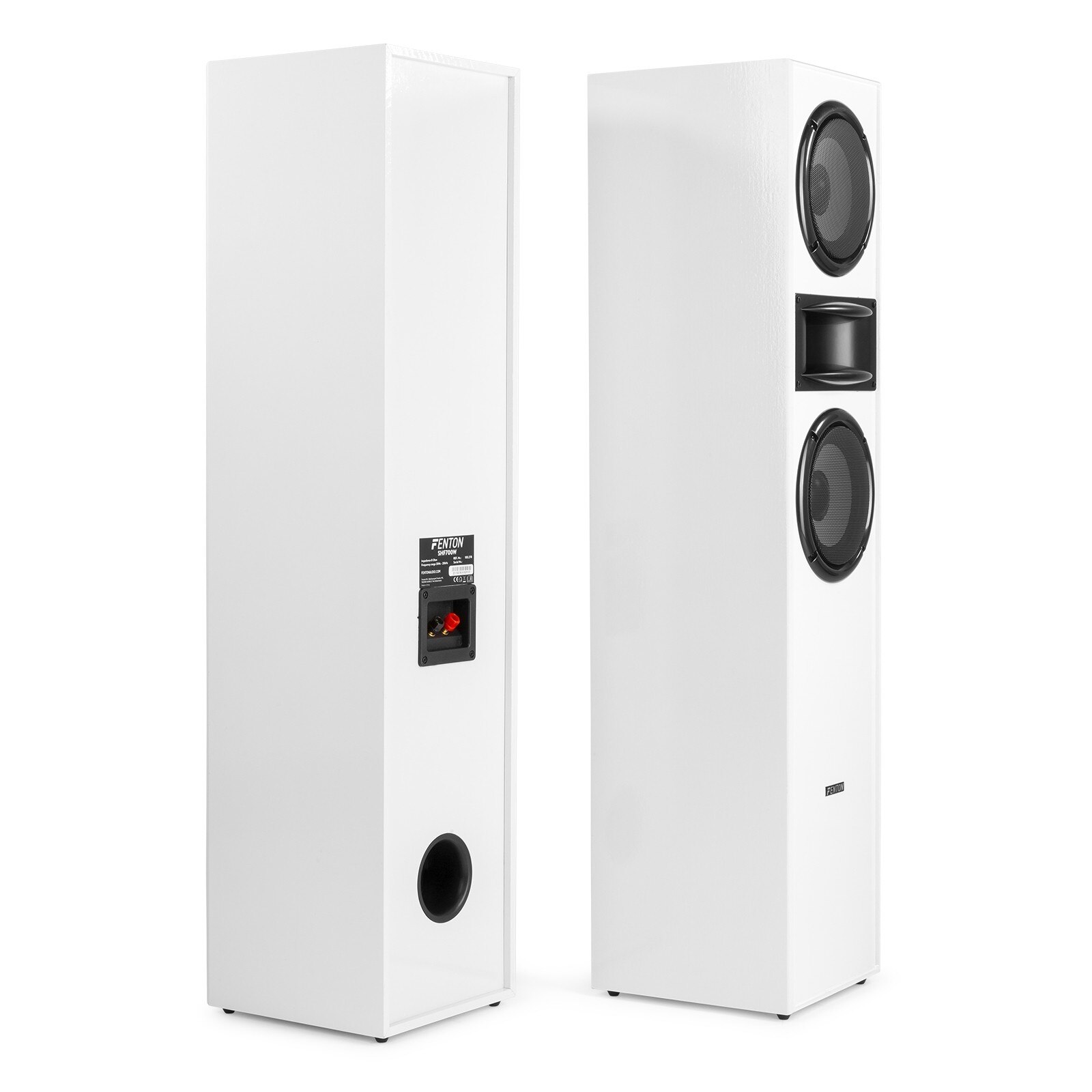 Set de 2 boxe turn, 6.5", 200W, alb, Fenton SHF700B