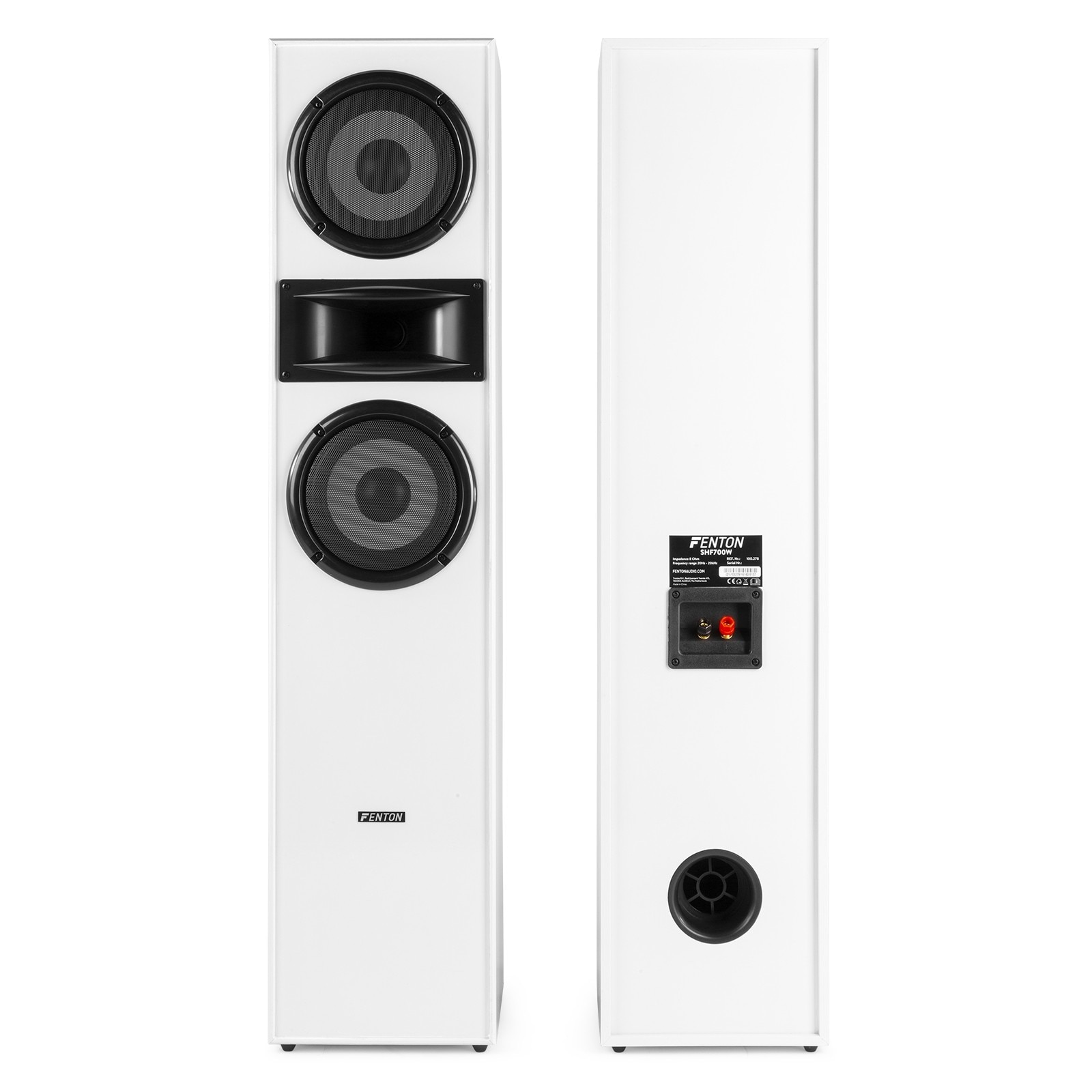 Set de 2 boxe turn, 6.5", 200W, alb, Fenton SHF700B
