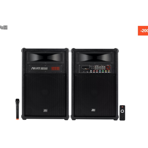 Set 2 boxe JRH 2035 profesional,13 equlizator. microphone si telecomanda
