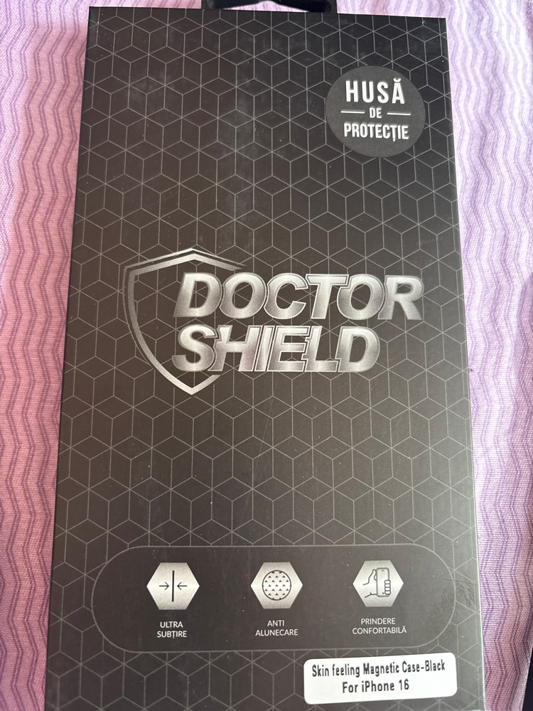 Husa de Protectie, Compatibila Apple iPhone 16, Doctor Shield Fantom, MagSafe - Negru