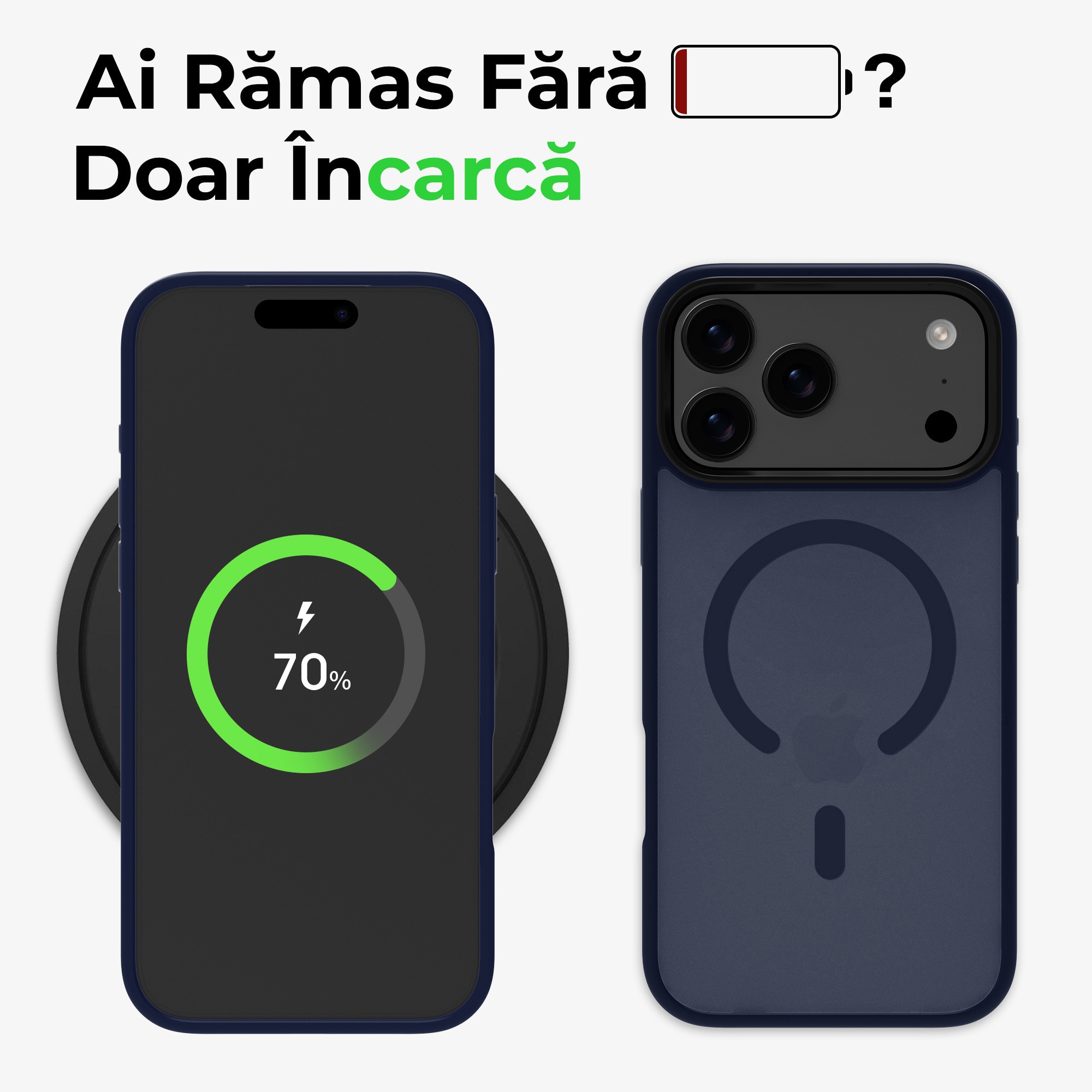 Husa de Protectie, Compatibila Apple iPhone 17 Pro Max, Doctor Shield Fantom, MagSafe - Albastru