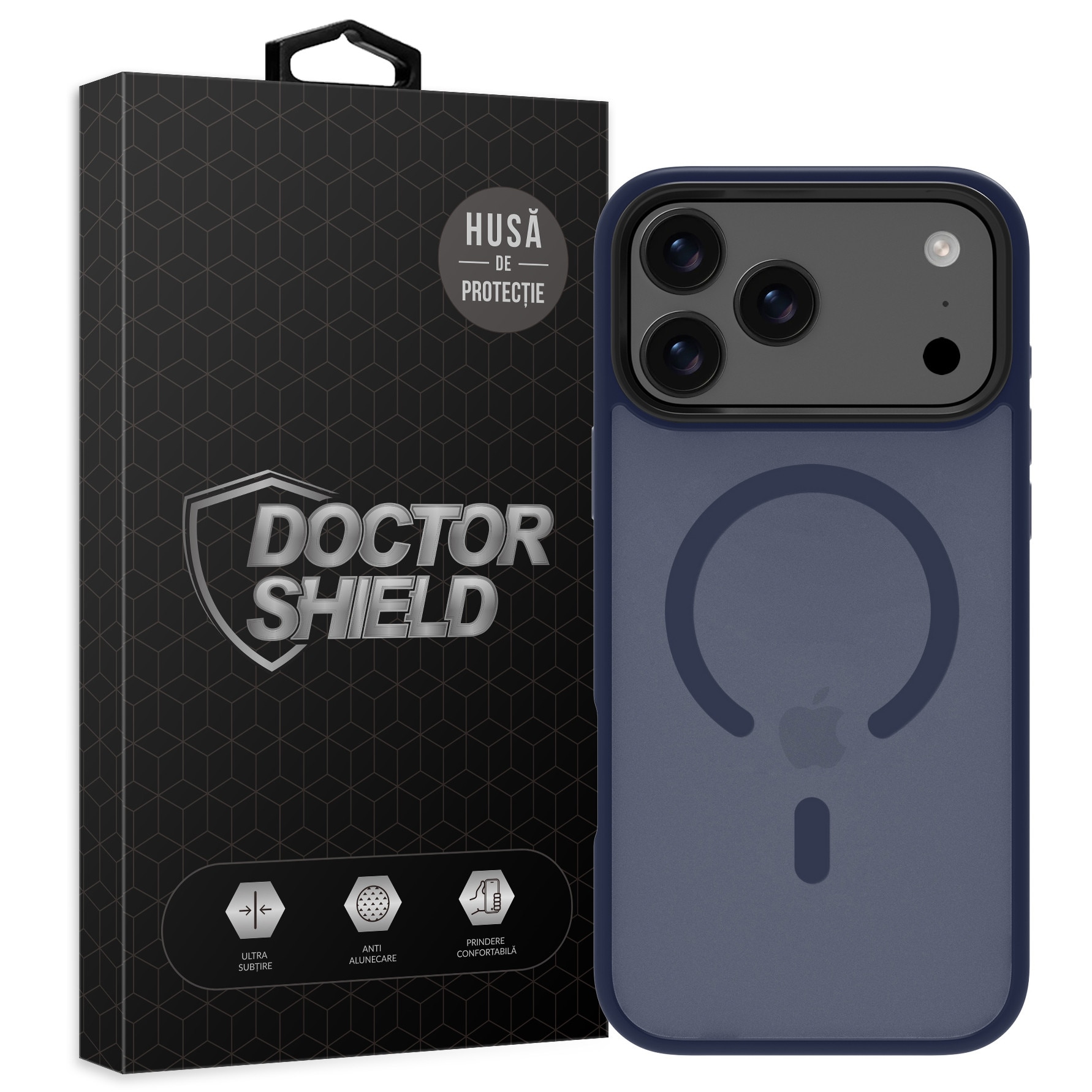 Husa de Protectie, Compatibila Apple iPhone 17 Pro Max, Doctor Shield Fantom, MagSafe - Albastru