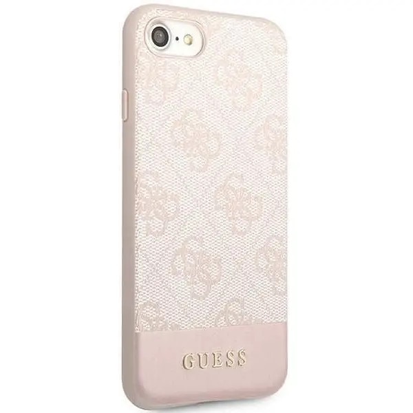 Husa pentru telefon iPhone SE 2022/SE 2020/8/7, GUESS, TPU/Piele ecologica, Roz