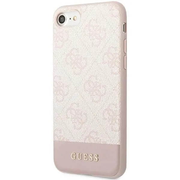 Husa pentru telefon iPhone SE 2022/SE 2020/8/7, GUESS, TPU/Piele ecologica, Roz