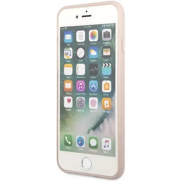 Husa pentru telefon iPhone SE 2022/SE 2020/8/7, GUESS, TPU/Piele ecologica, Roz