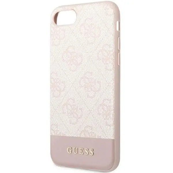 Husa pentru telefon iPhone SE 2022/SE 2020/8/7, GUESS, TPU/Piele ecologica, Roz
