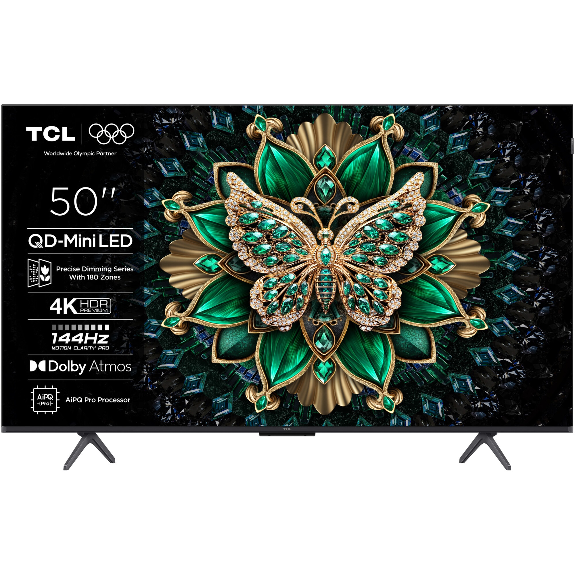 Televizor TCL QD-MiniLed 50C6K, 126 cm, Smart Google TV, 4K Ultra HD, 100Hz, Clasa E (Model 2025)