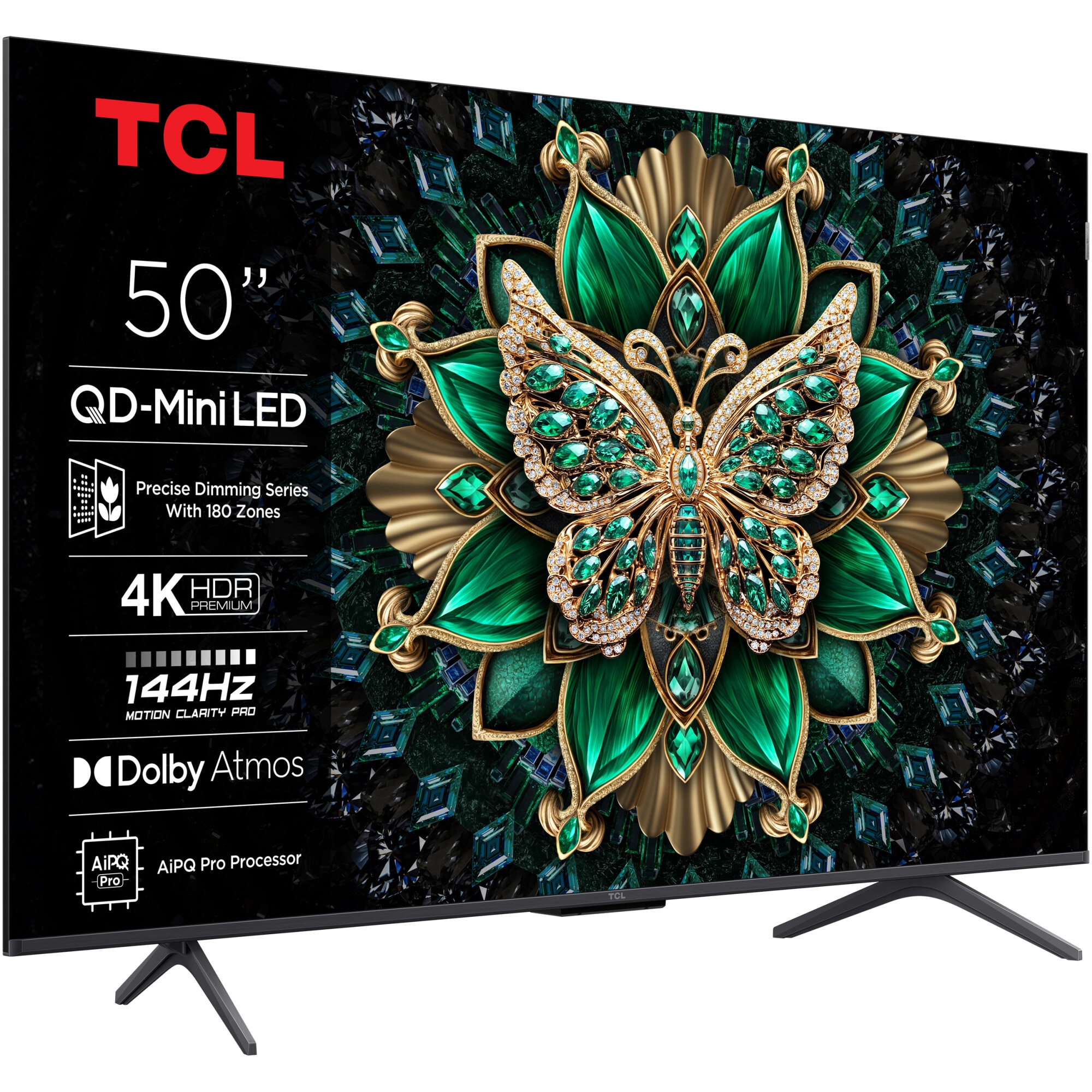 Televizor TCL QD-MiniLed 50C6K, 126 cm, Smart Google TV, 4K Ultra HD, 100Hz, Clasa E (Model 2025)