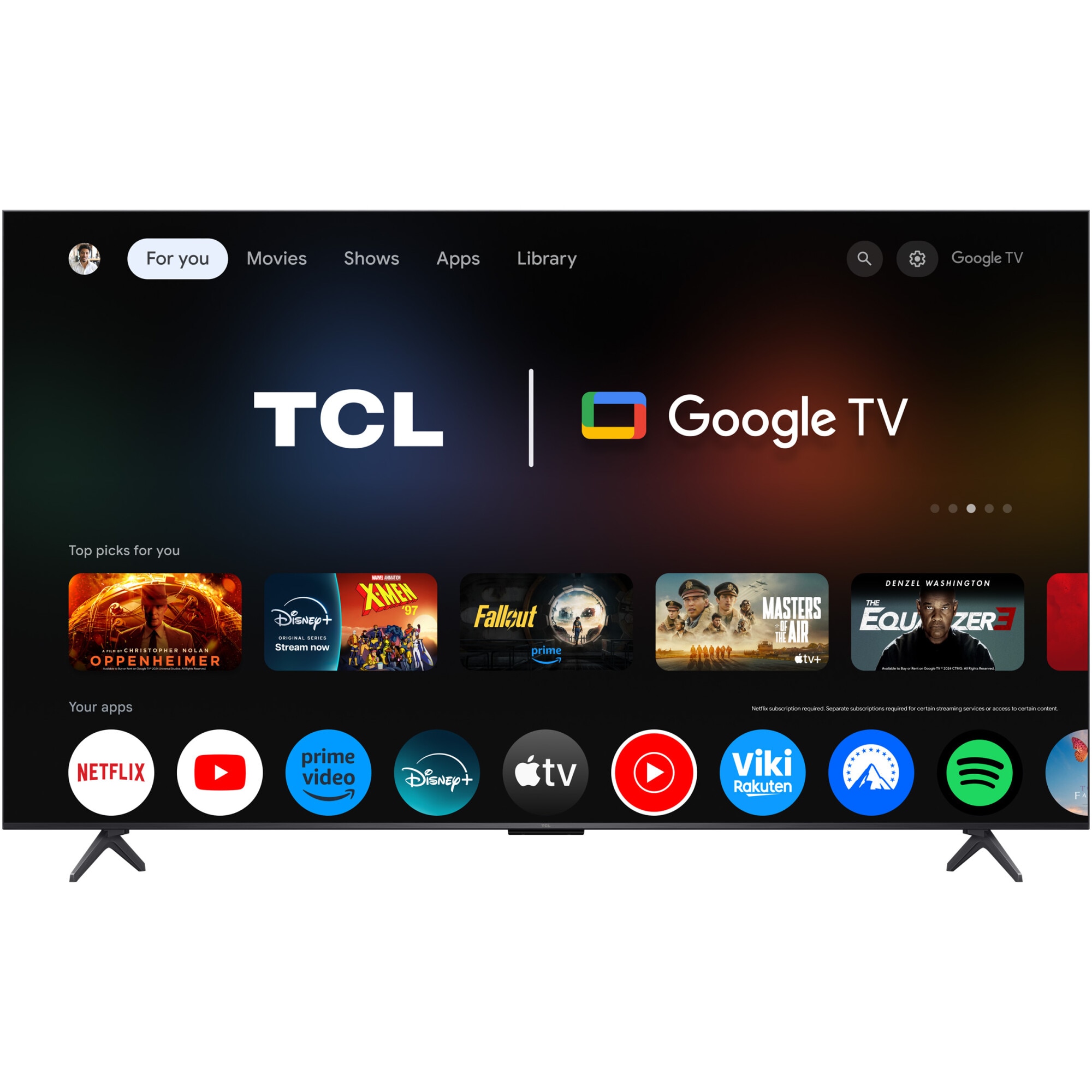 Televizor TCL QD-MiniLed 55C6K, 139 cm, Smart Google TV, 4K Ultra HD, 100Hz, Clasa F (Model 2025)