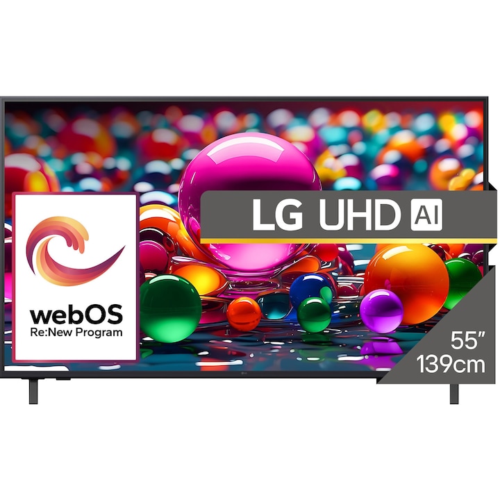 Televizor LG LED 55UA74003LB, 139 cm, Smart, 4K Ultra HD, Clasa G (Model 2025)