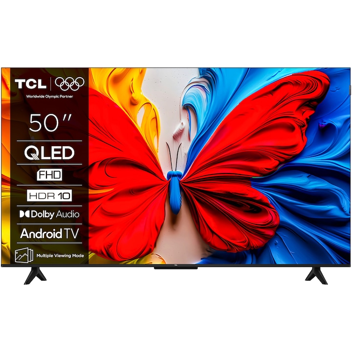 Televizor TCL QLED 50S5K, 126 cm, Smart Android TV, Full HD, Clasa F (Model 2025)