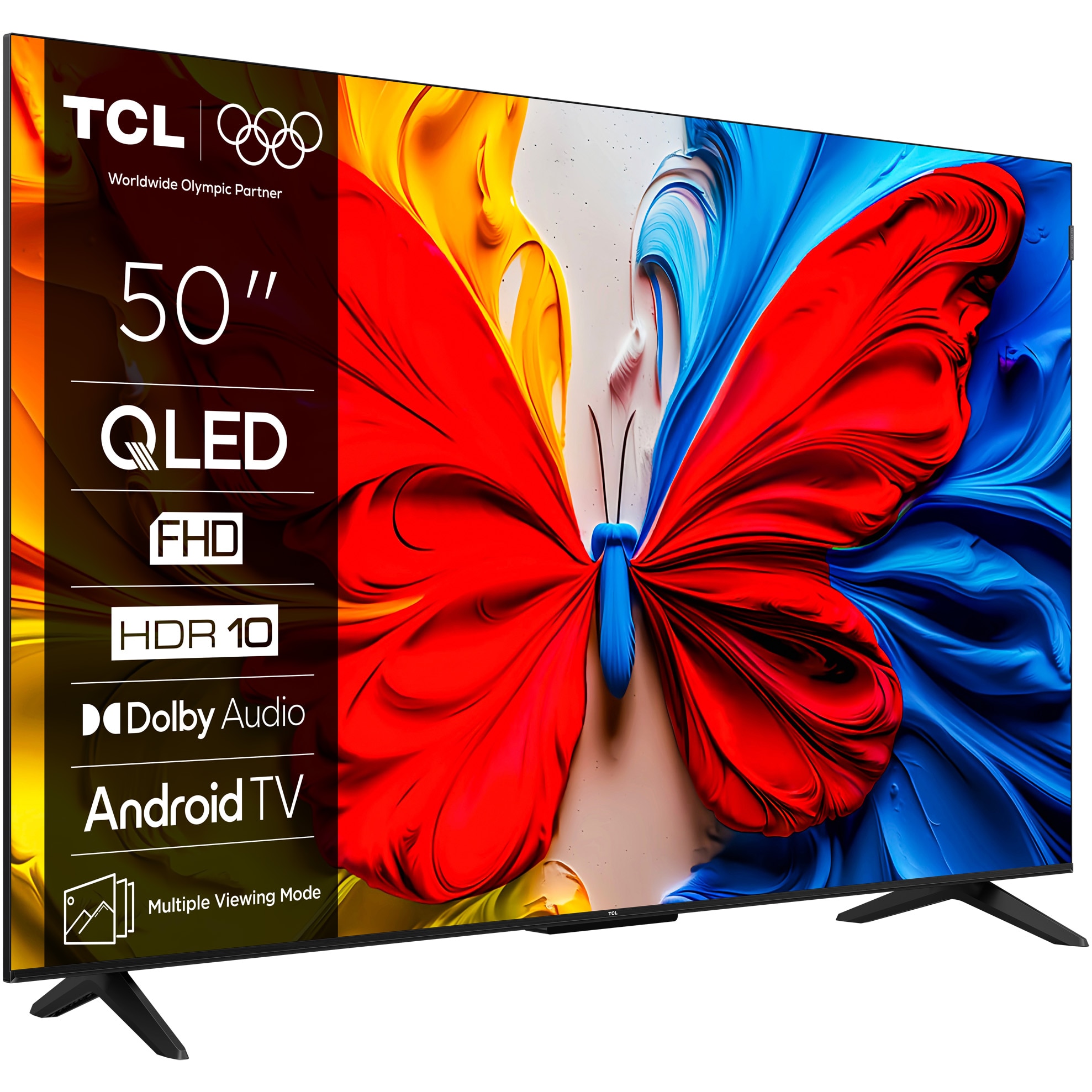 Televizor TCL QLED 50S5K, 126 cm, Smart Android TV, Full HD, Clasa F (Model 2025)