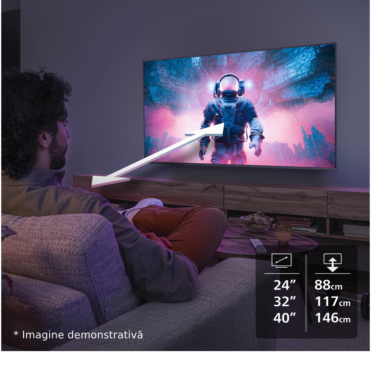 Televizor Philips LED 32PHS6000, 80 cm, Smart TV, HD, Clasa E (Model 2025)