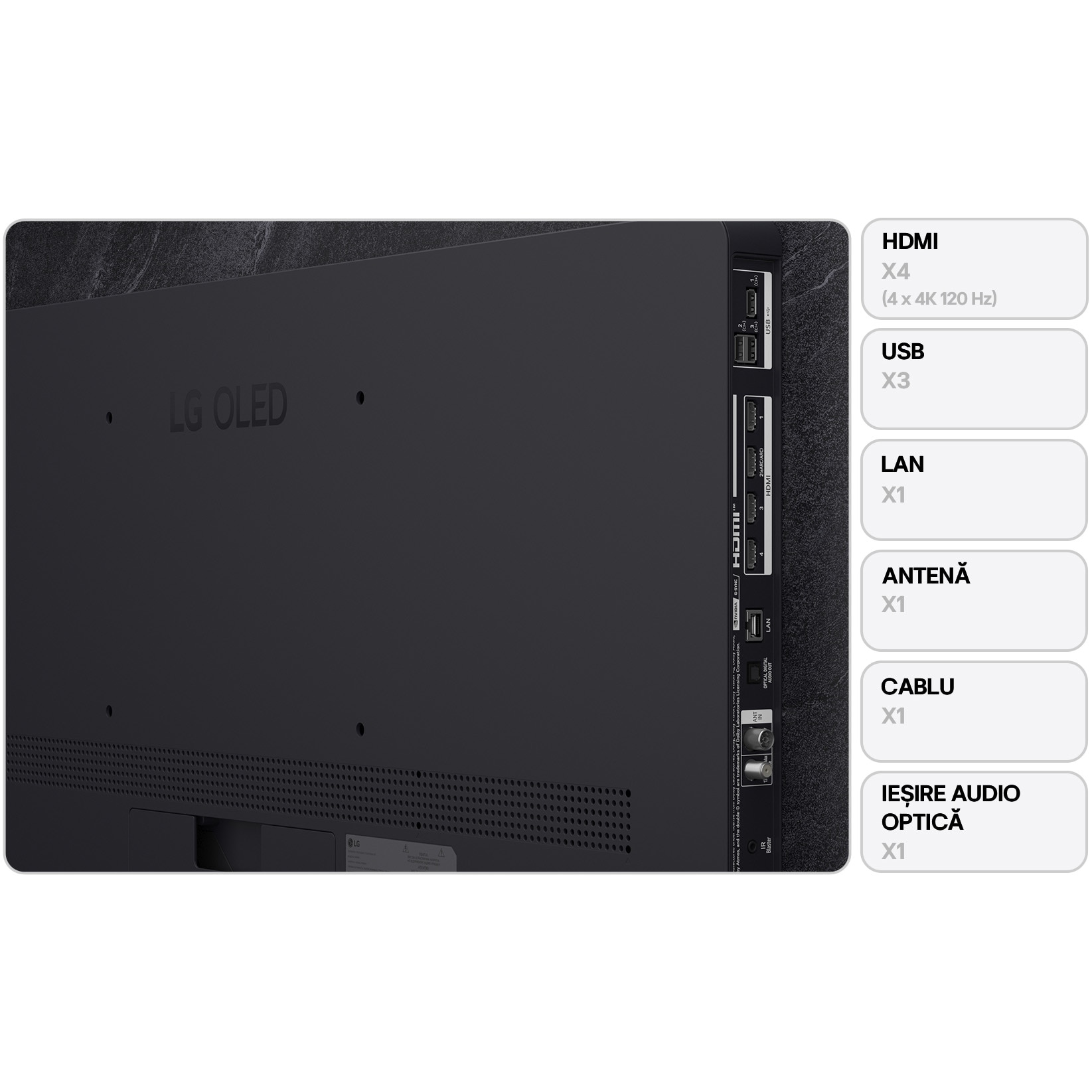 Televizor LG OLED evo 55C52LA, 139 cm, Smart, 4K Ultra HD, 100 Hz, Clasa F (Model 2025)