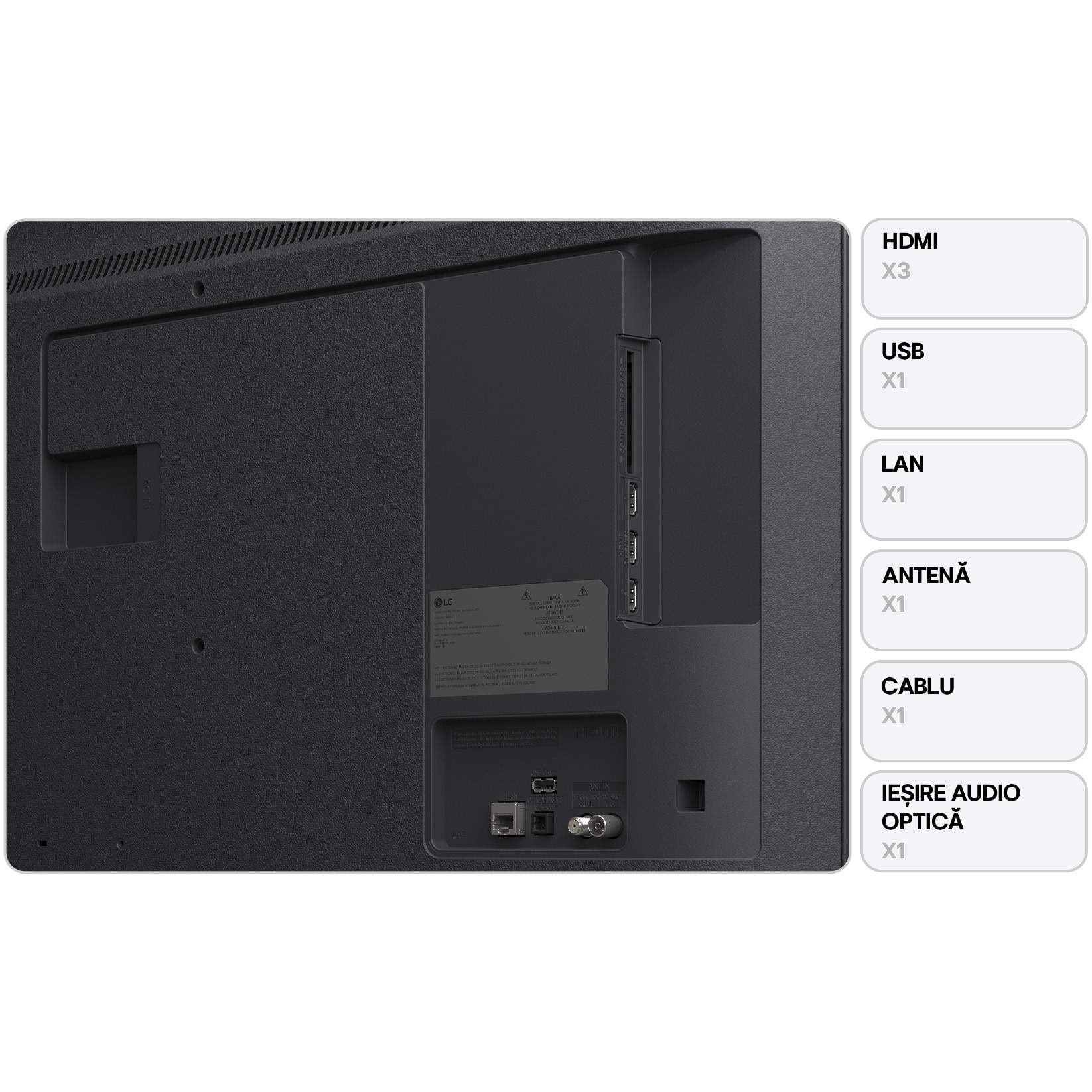 Televizor LG LED 65UA74003LB, 164 cm, Smart, 4K Ultra HD, Clasa F (Model 2025)