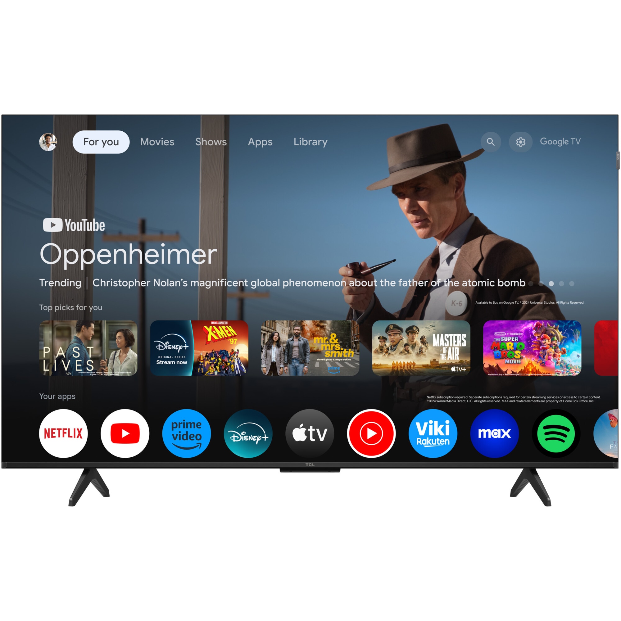Televizor TCL QLED 50P7K, 126 cm, Smart Google TV, 4K Ultra HD, Clasa F (Model 2025)